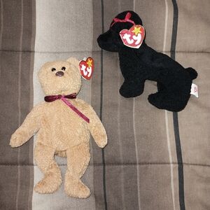 Kids Ty Beanie Baby Plush Gigi and Curly‎ Set Of 2 Vintage